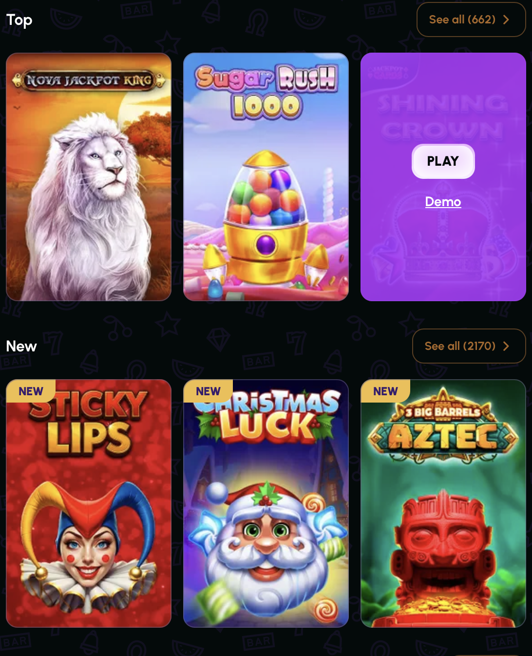 Mobilversion av NovaJackpot Casino